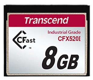 Промышленная карта памяти 8GB CFast 1.1 X520 SLC SATA II темп. режим от 0C до +70C Transcend TS8GCFX520 