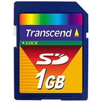 Карта памяти SD, 1GB MLC, темп. режим от -25C до +80C OEM Transcend TS1GSDC