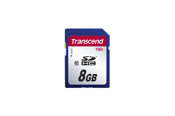 Промышленная карта памяти SDHC, 8 Гб 150X Class 10 SLC, темп. режим от -25C до +85C, Transcend TS8GSDHC150 