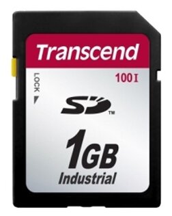 Промышленная карта памяти SD, 1 Гб SLC, темп. режим от -40C до +85C, Transcend TS1GSD100I 