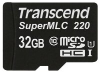 Промышленная карта памяти micro SDHC, 32 Гб U1 SuperMLC, темп. режим от -40С до +85С, Transcend TS32GUSD220I
