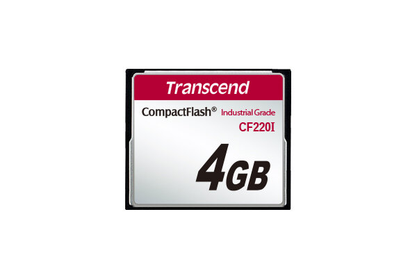 Промышленная карта памяти Compact Flash CF220I, 4 Гб SLC, темп. режим от -40? до +85?, Transcend TS4GCF220I 
