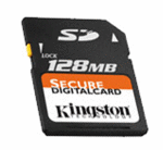 Карта памяти SD, 128 Мб SLC, темп. режим от 0C до +70C Kingston SD/128  