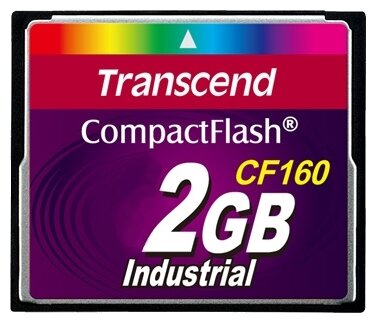 Промышленная карта памяти Compact Flash CF160, 2 Гб MLC, темп. режим от -25? до +85?, Transcend TS2GCF160 